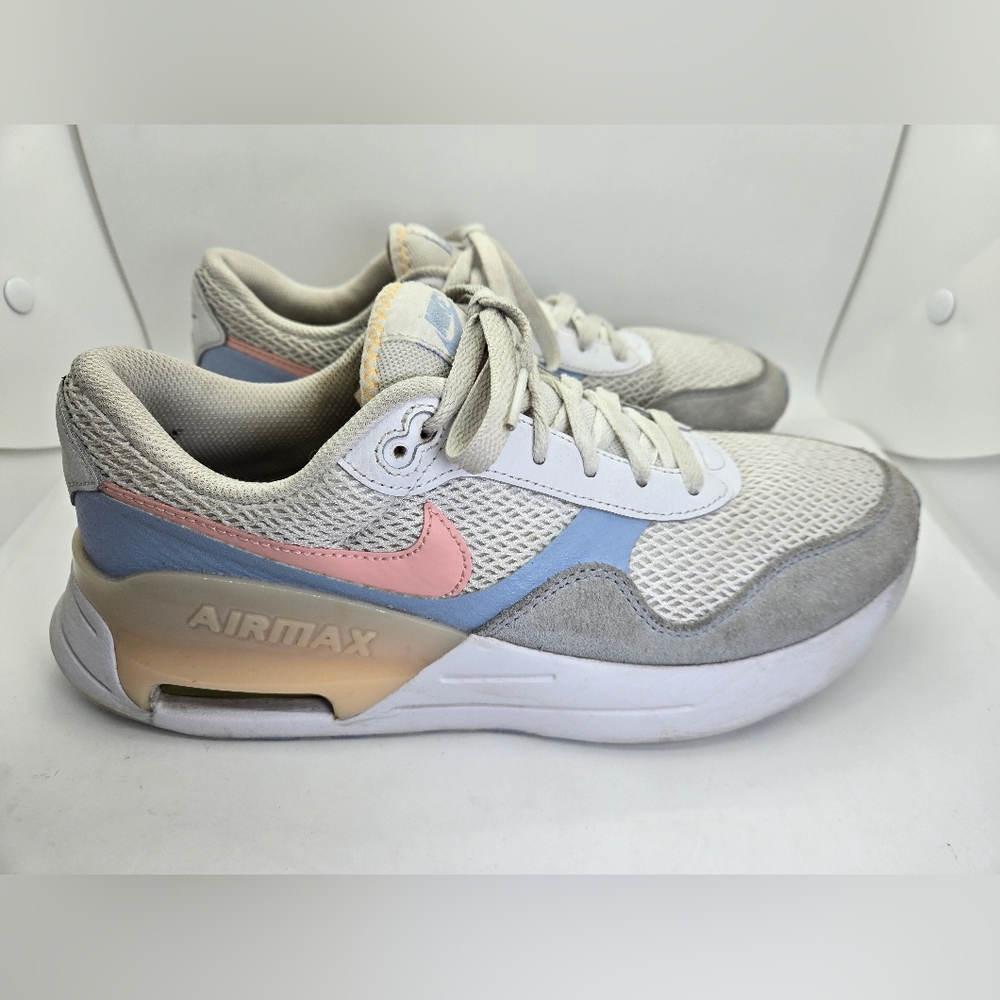 Nike Air Max SYSTM Shoes Women's 10 White Cobalt Pink Athletic Running Sneakers